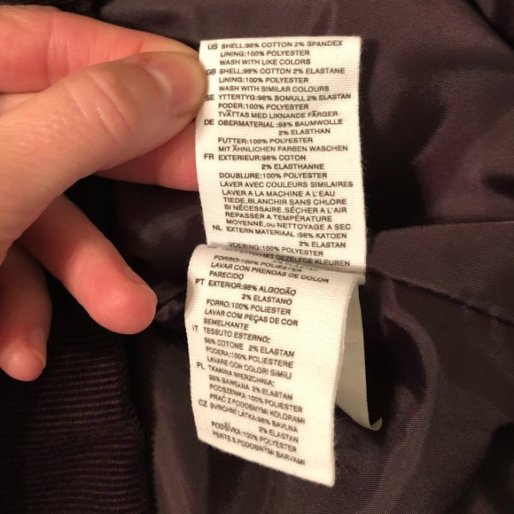 H&M Purple Corduroy 3/4 Sleeve Cropped Blazer - Picture 6 of 6